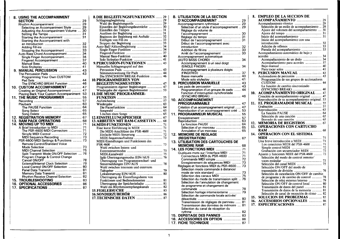 Yamaha PSR-4600 User Manual | Page 3 / 30