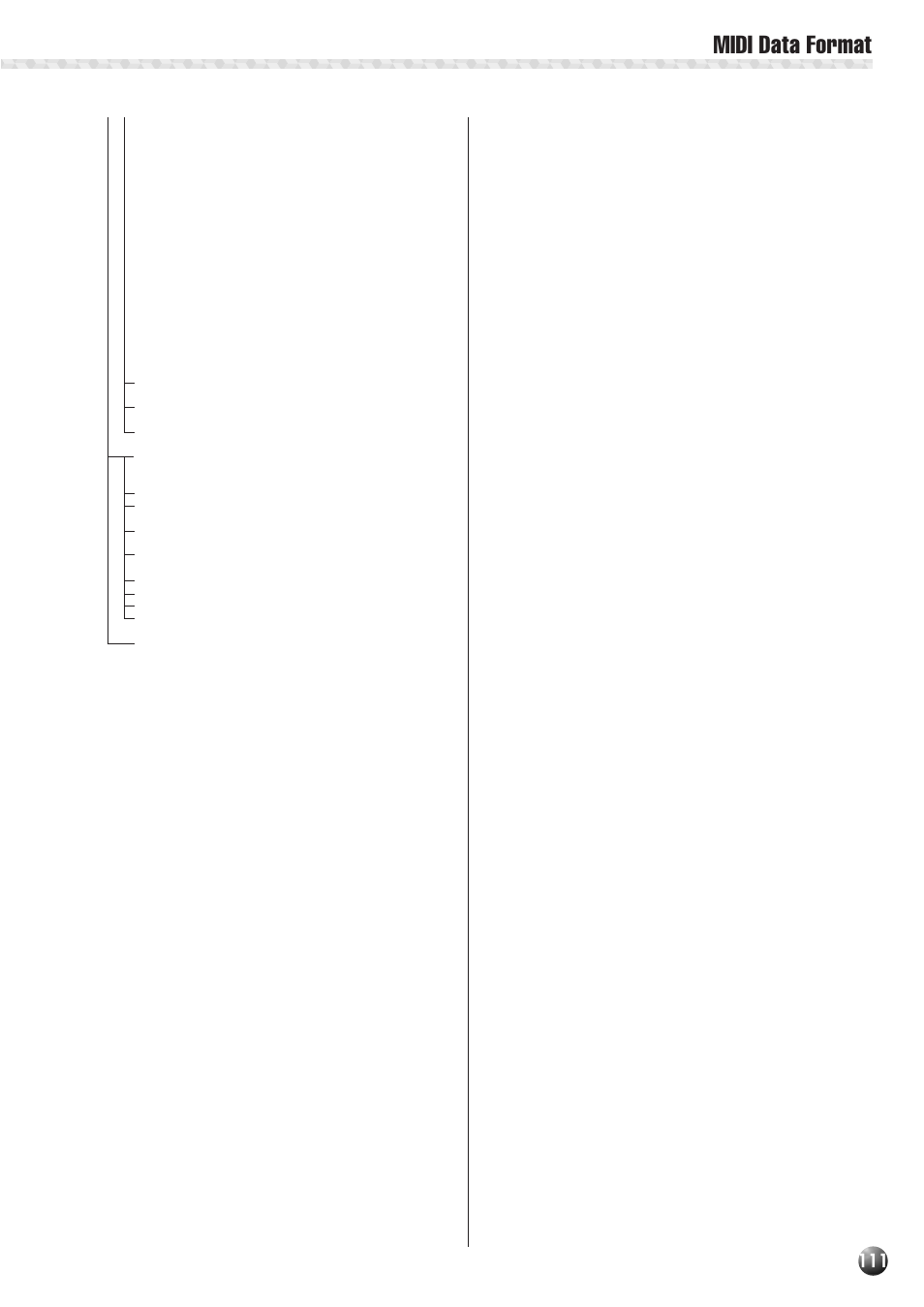 Midi data format, 3) transmit/receive data | Yamaha PSR-530 User Manual | Page 113 / 130