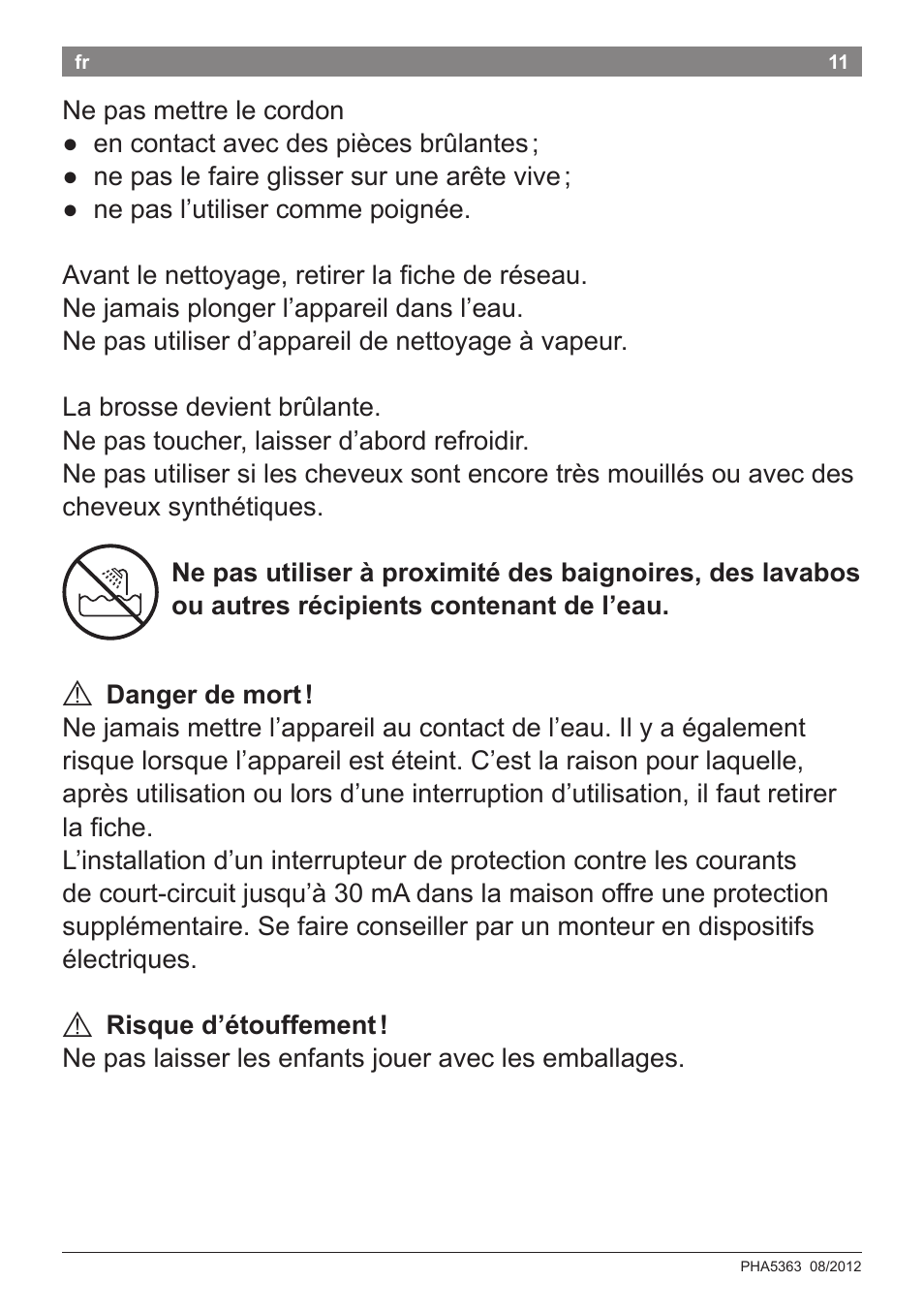 Bosch PHA5363 Warmluftstylingbürste BrilliantCare Quattro-Ion User Manual | Page 13 / 86