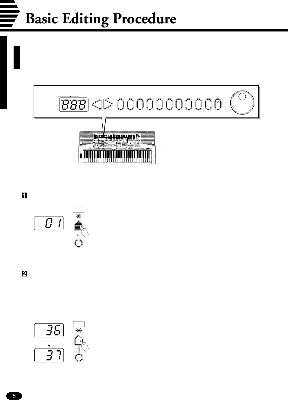 Basic editing procedure | Yamaha PSR-510 User Manual | Page 10 / 77