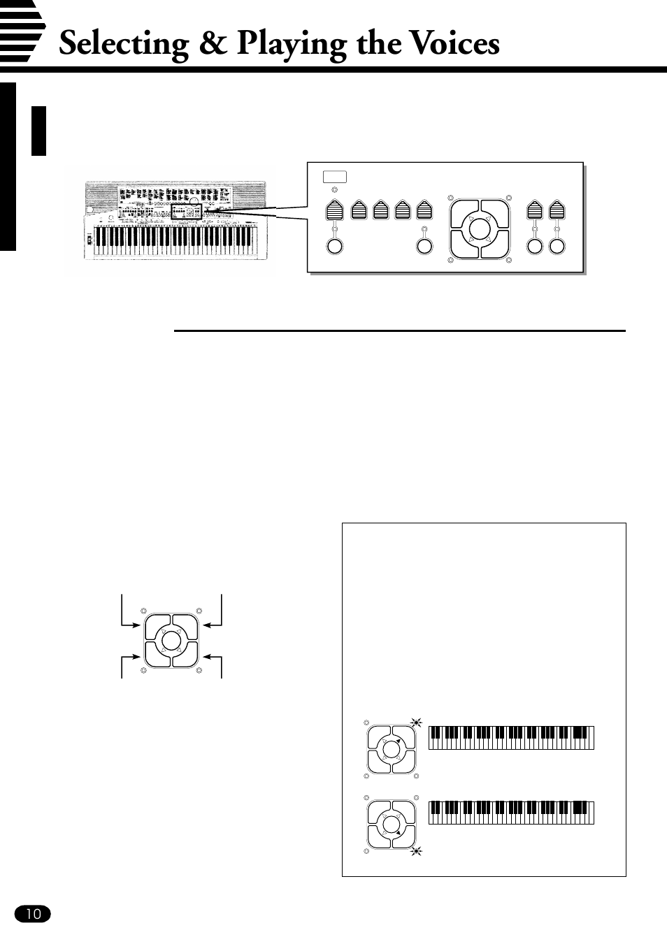 Selecting & playing the voices, Orchestration | Yamaha PSR-510 User Manual | Page 12 / 77