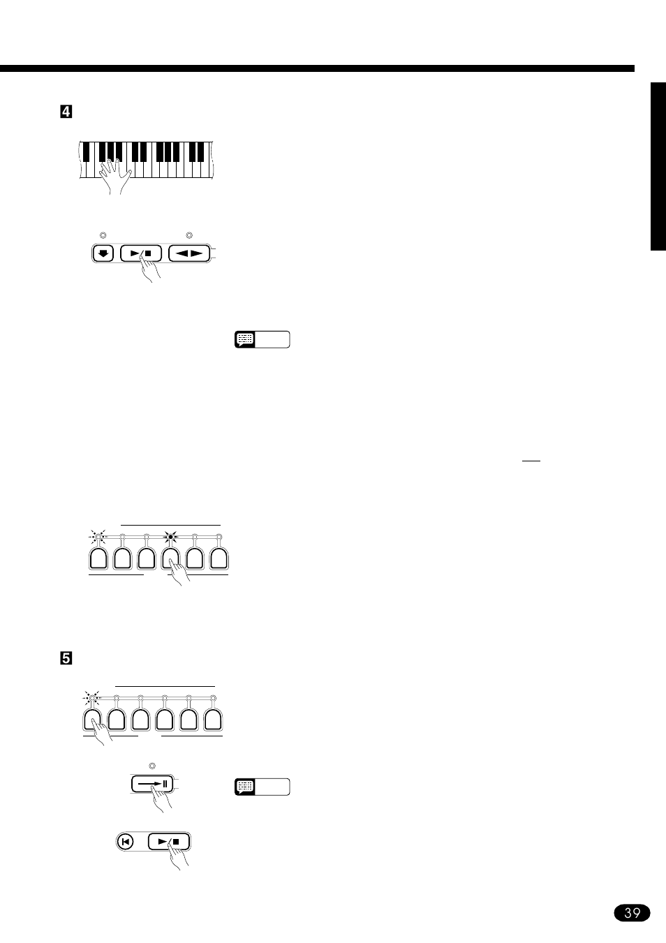 Stop recording | Yamaha PSR-510 User Manual | Page 41 / 77