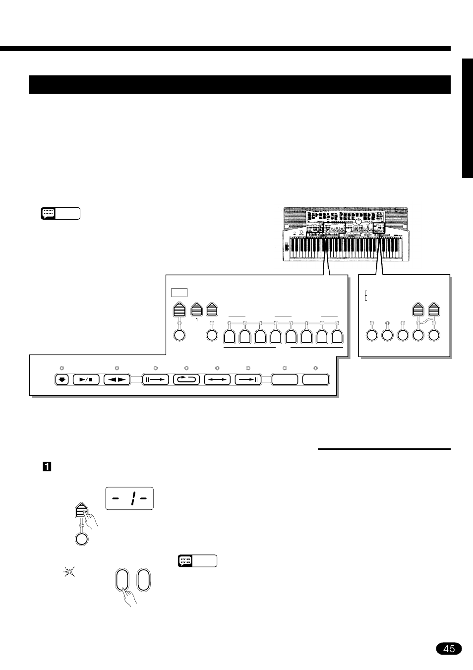 Custom accompaniment, Realtime custom accompaniment recording | Yamaha PSR-510 User Manual | Page 47 / 77