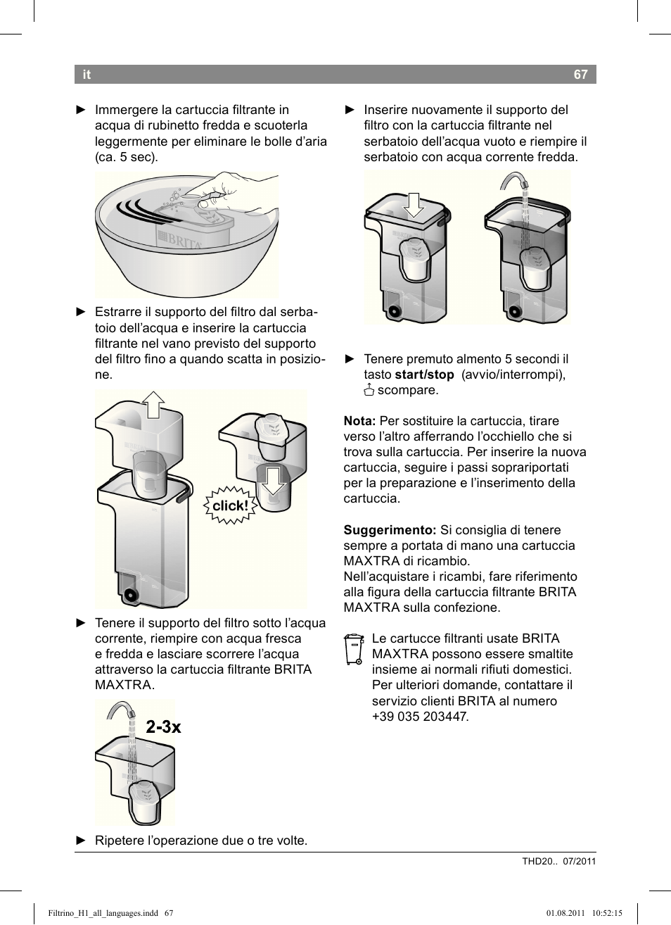 Bosch THD2023 Heißwasserspender Filtrino FastCup User Manual | Page 67 / 154