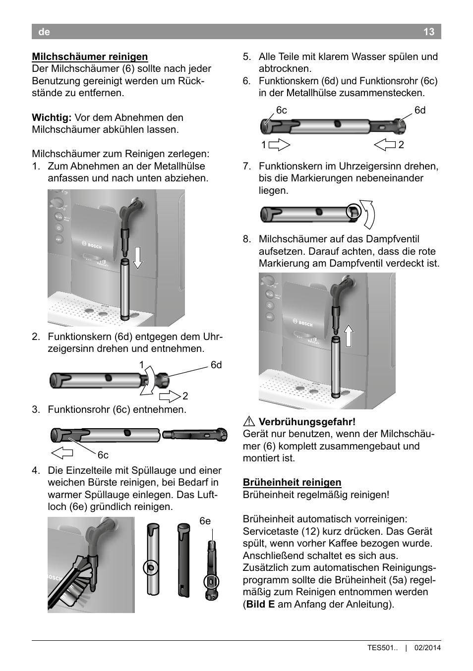 Bosch TES50159DE VeroCafe Kaffeevollautomat schwarz User Manual | Page 17 / 86