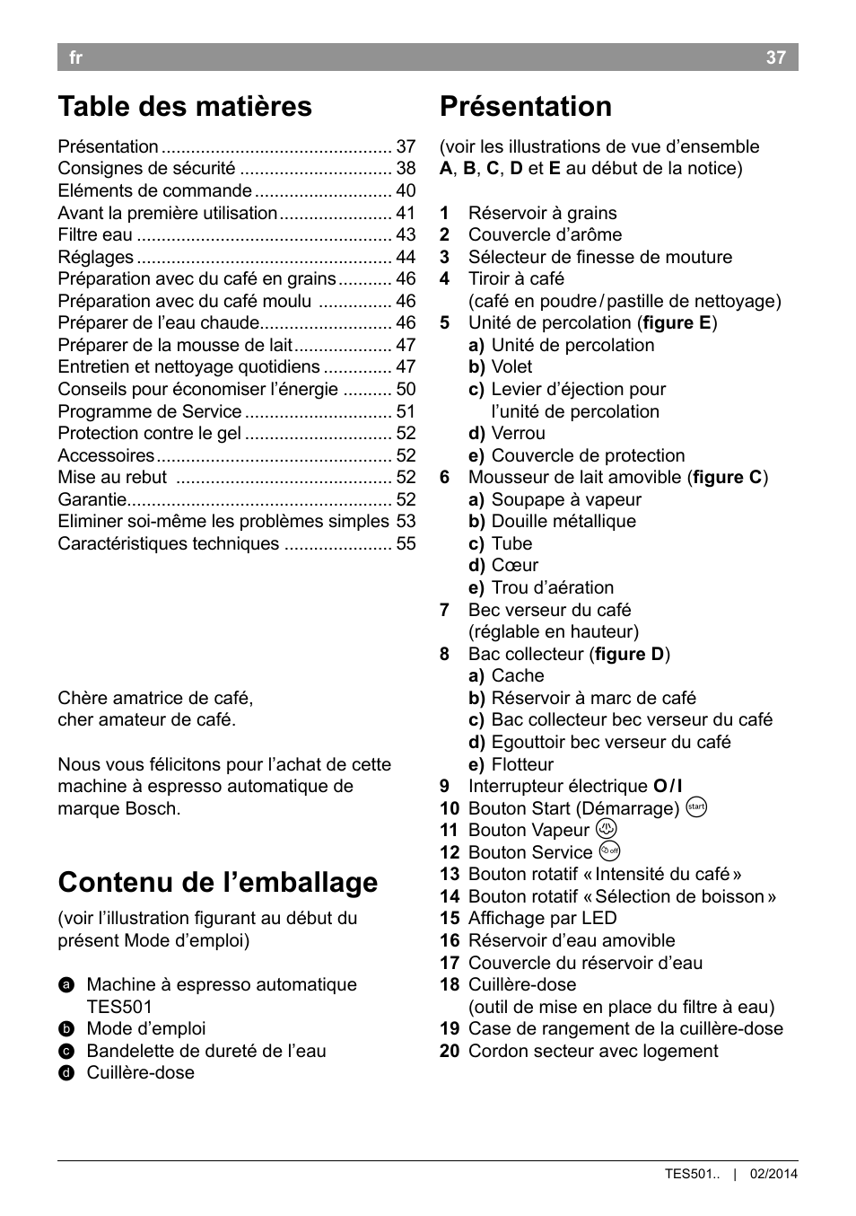 Bosch TES50159DE VeroCafe Kaffeevollautomat schwarz User Manual | Page 41 / 86