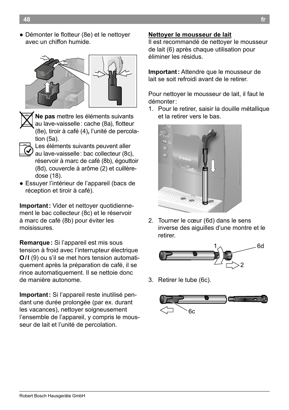 Bosch TES50159DE VeroCafe Kaffeevollautomat schwarz User Manual | Page 52 / 86