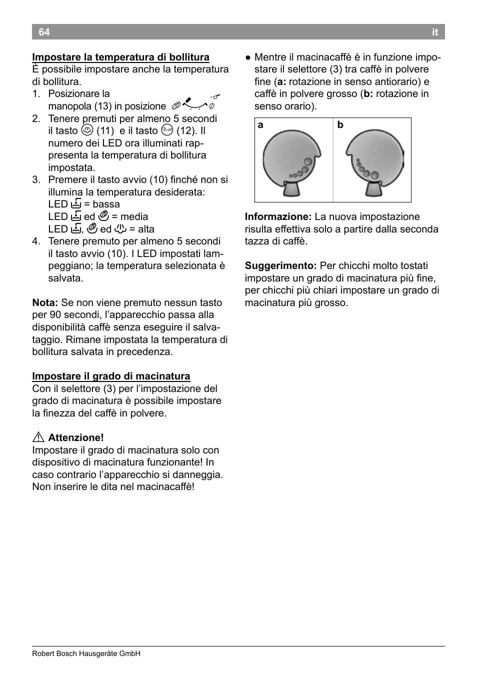 Bosch TES50159DE VeroCafe Kaffeevollautomat schwarz User Manual | Page 68 / 86