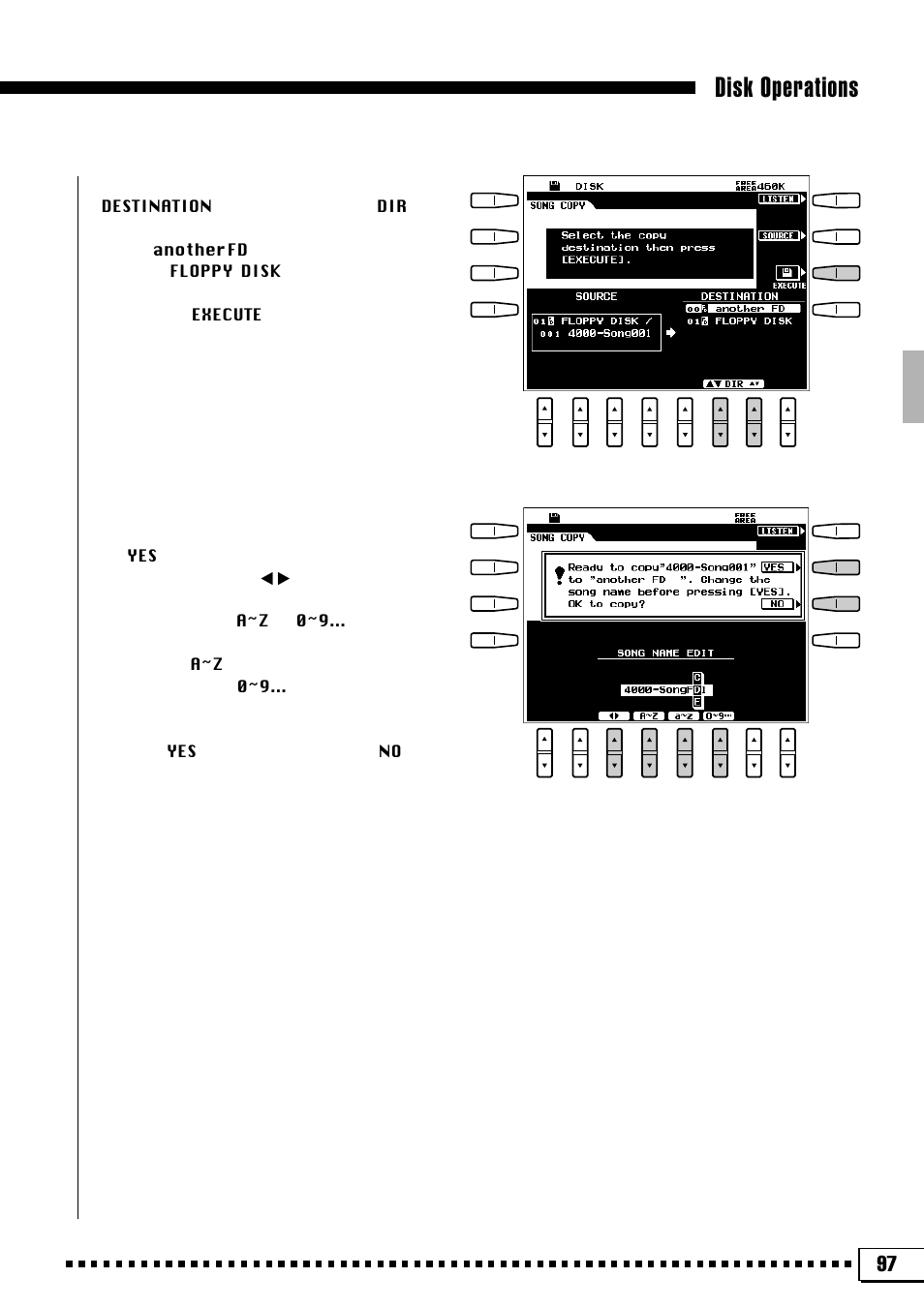 Disk operations | Yamaha PSR-4000 User Manual | Page 101 / 165