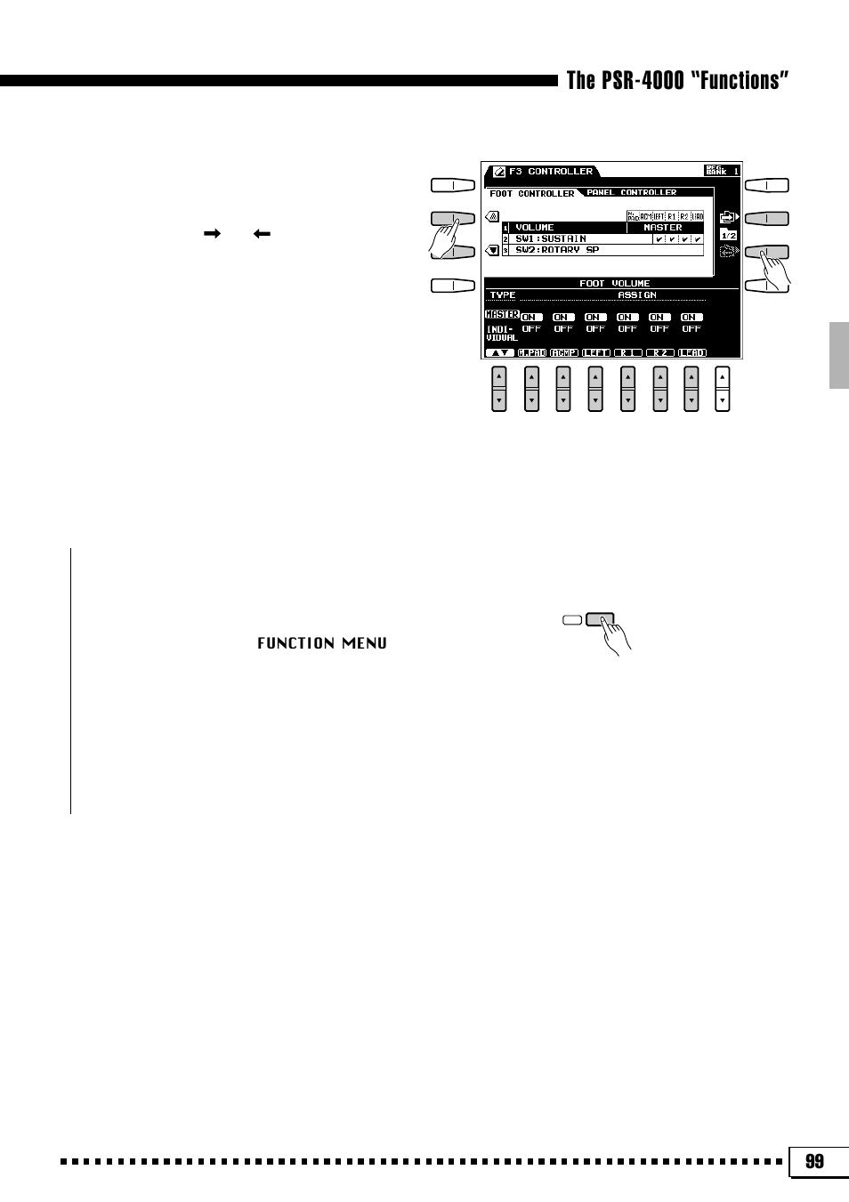 The psr-4000 “functions | Yamaha PSR-4000 User Manual | Page 103 / 165