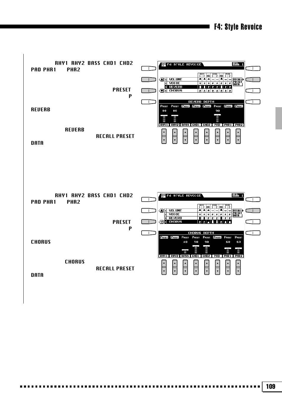 F4: style revoice | Yamaha PSR-4000 User Manual | Page 113 / 165