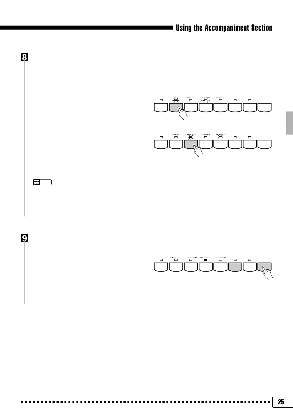 Use fill-ins, Stop the accompaniment | Yamaha PSR-4000 User Manual | Page 29 / 165