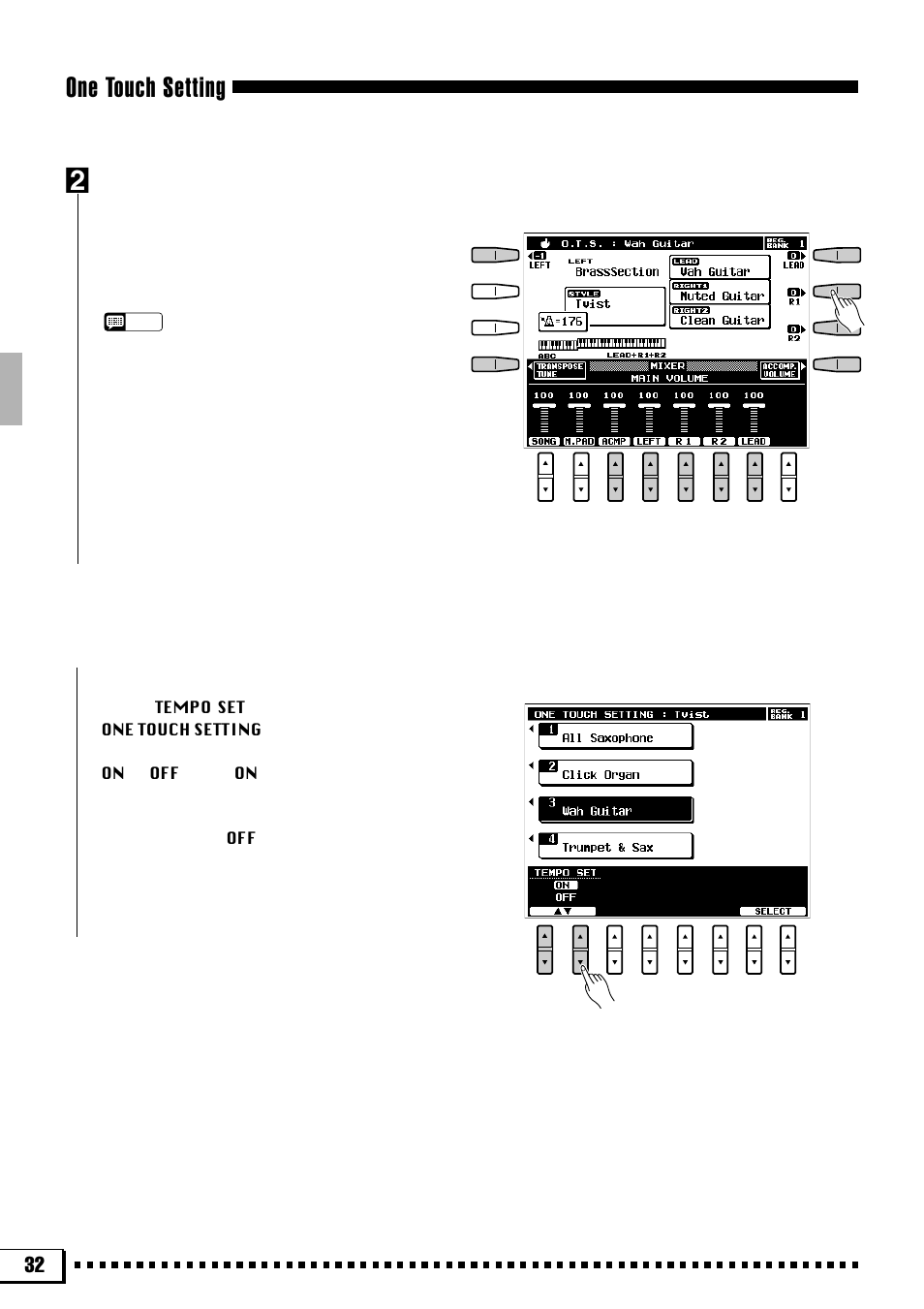 One touch setting x | Yamaha PSR-4000 User Manual | Page 36 / 165