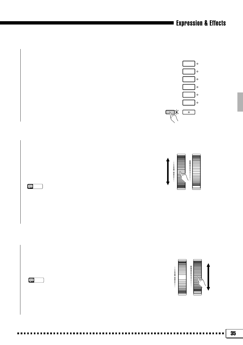 Expression & effects, Left hold, Pitch bend wheel | Modulation wheel | Yamaha PSR-4000 User Manual | Page 39 / 165