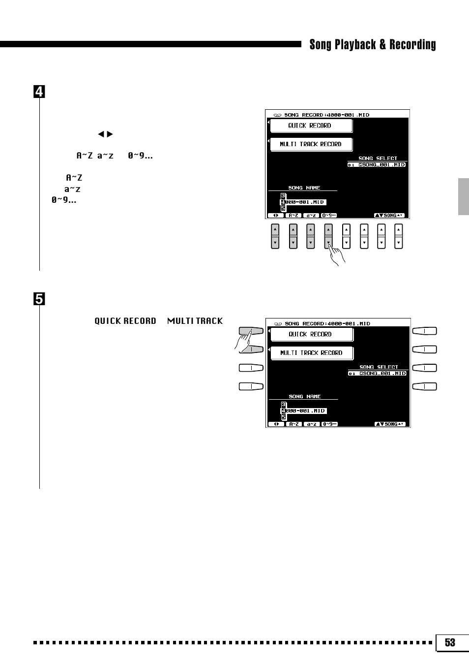 Song playback & recording v | Yamaha PSR-4000 User Manual | Page 57 / 165