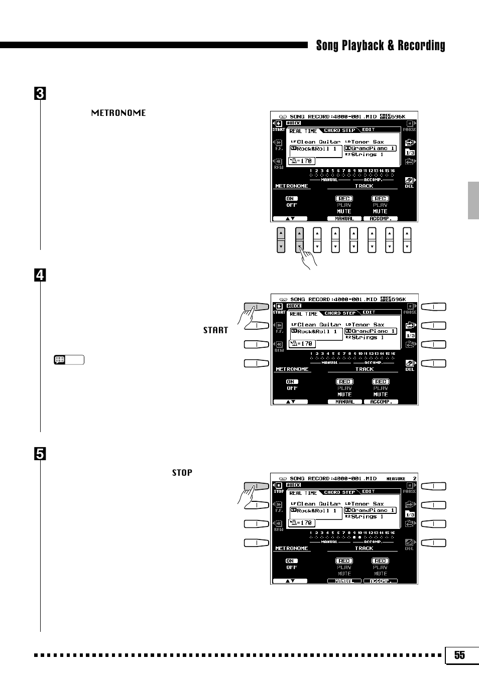 Song playback & recording c | Yamaha PSR-4000 User Manual | Page 59 / 165