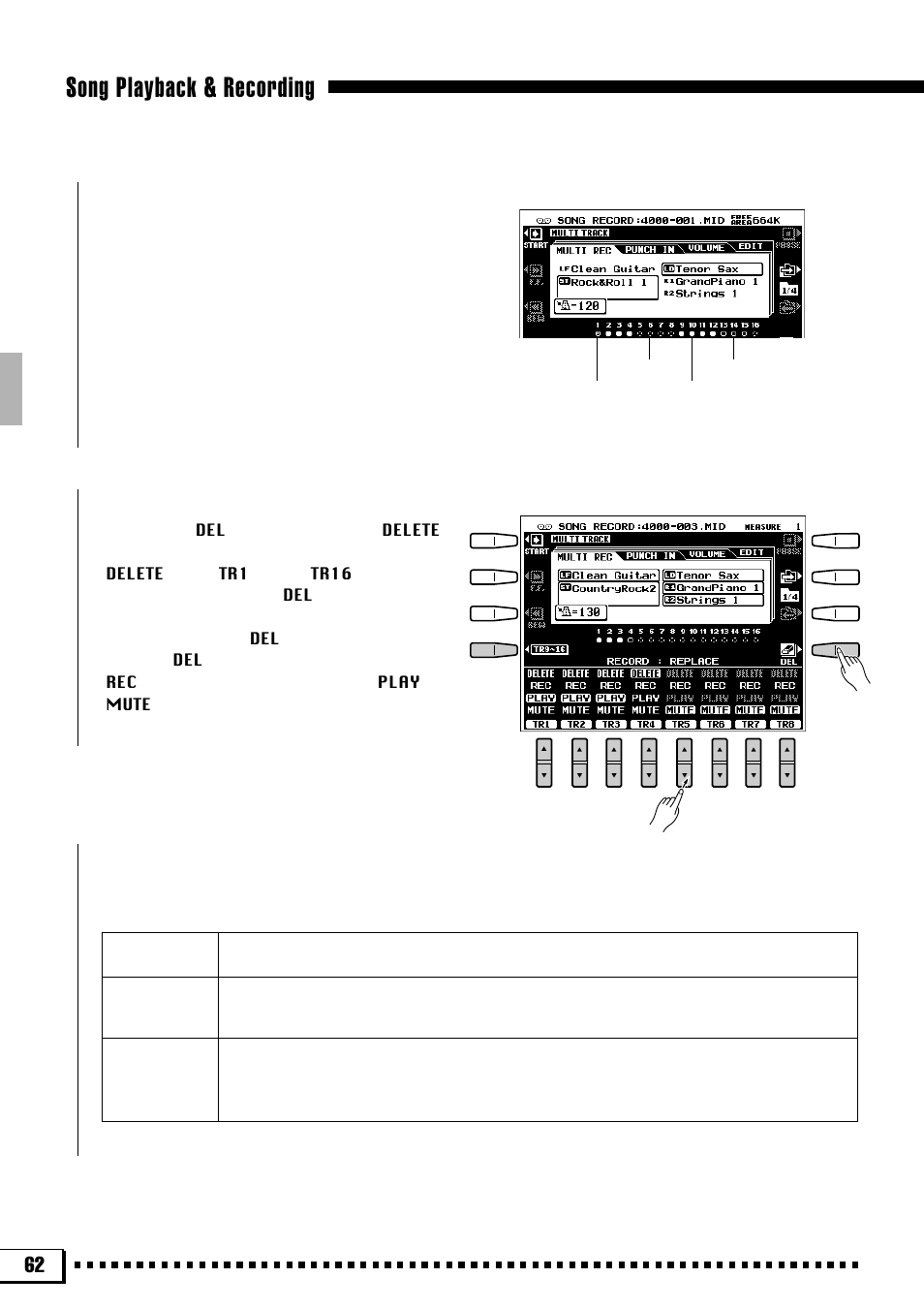 Song playback & recording | Yamaha PSR-4000 User Manual | Page 66 / 165