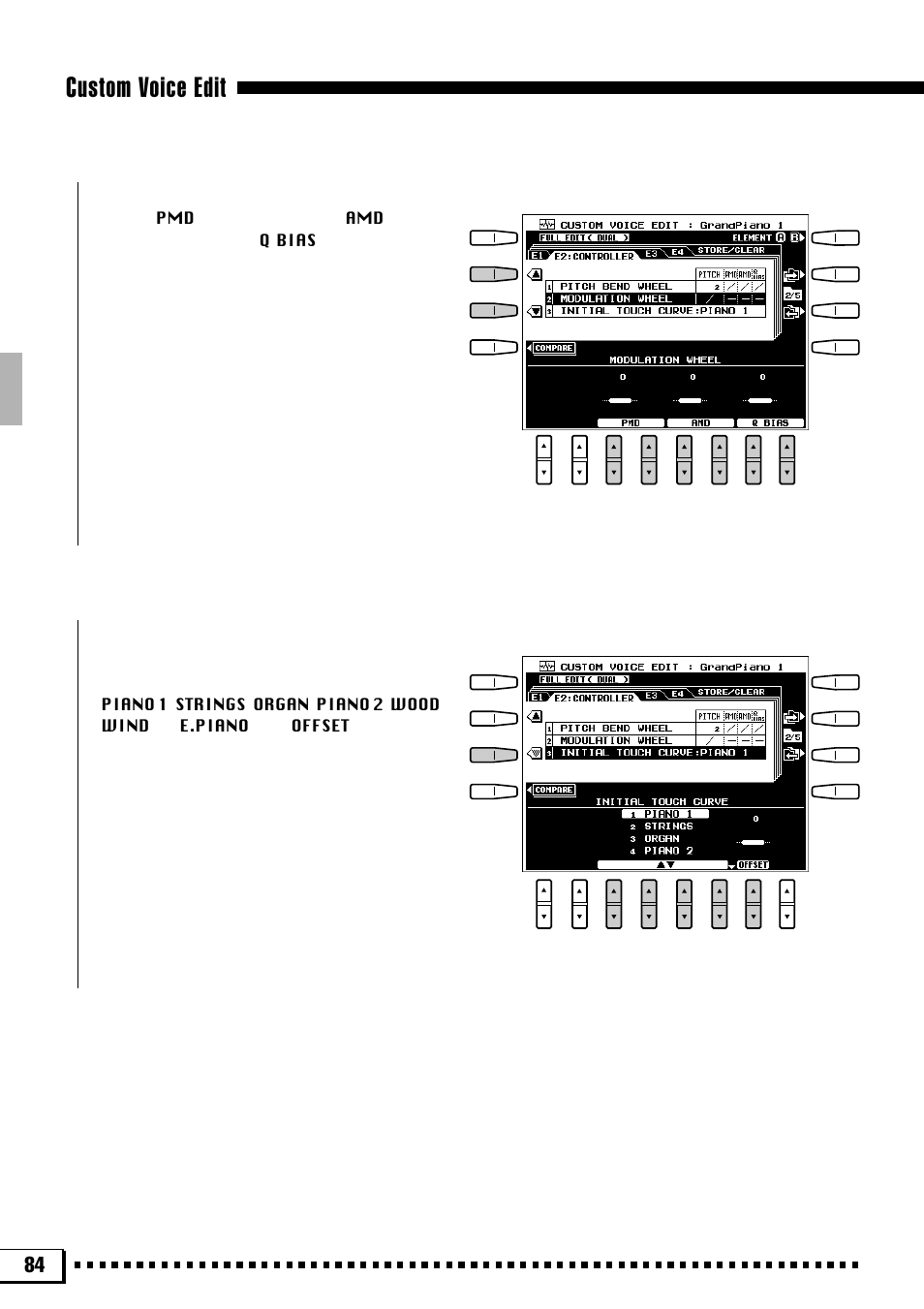 Custom voice edit | Yamaha PSR-4000 User Manual | Page 88 / 165