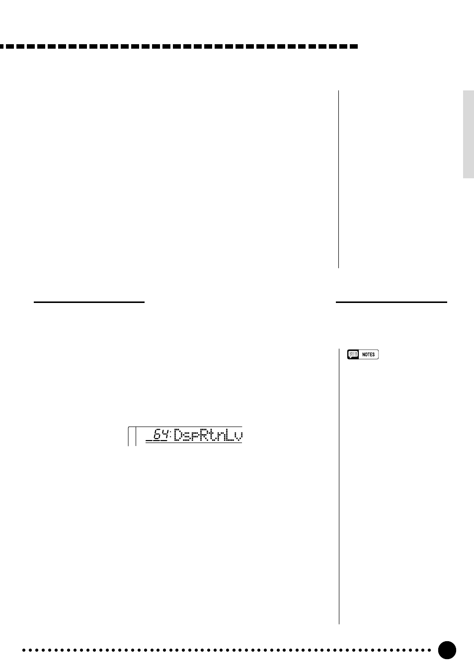 Digital effects, Dsprtnlv, Setting the dsp return level | Yamaha PSR-520 User Manual | Page 30 / 102