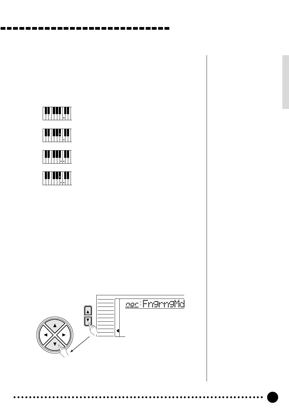Using auto accompaniment, Fngrngmd | Yamaha PSR-520 User Manual | Page 32 / 102