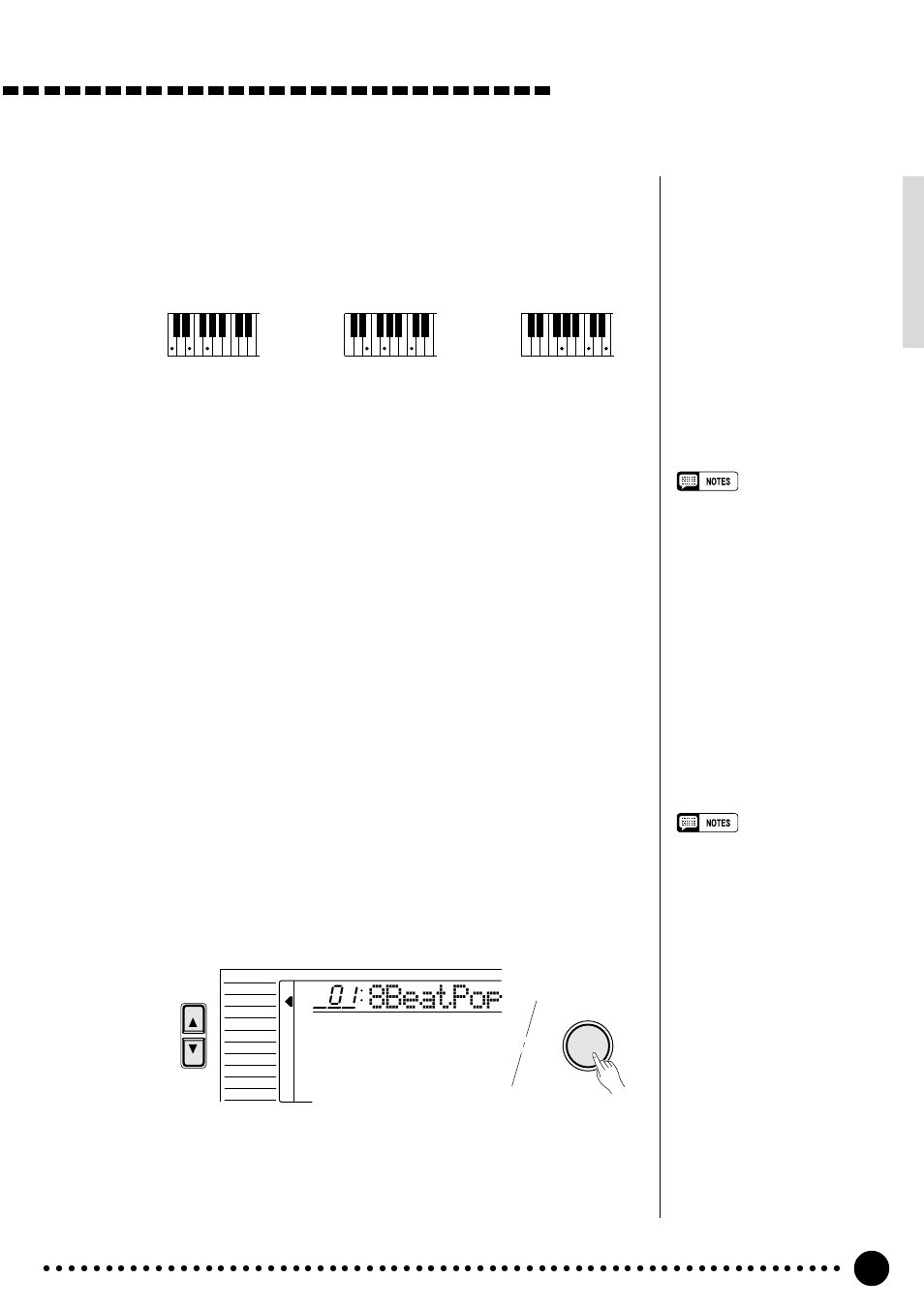 Using auto accompaniment, 8beatpop, Select the style function | Yamaha PSR-520 User Manual | Page 34 / 102