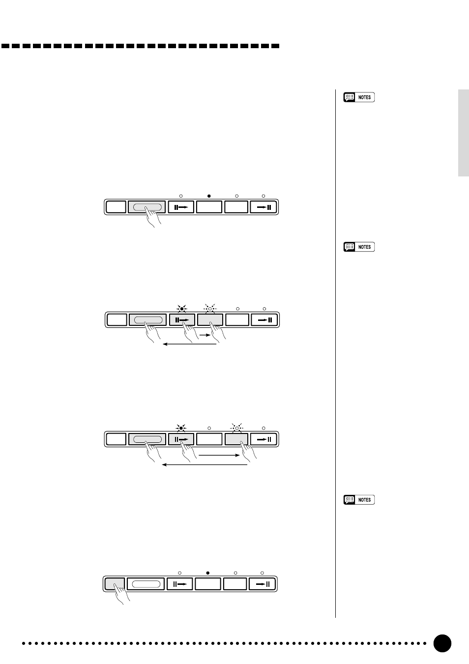 Using auto accompaniment, Start the accompaniment | Yamaha PSR-520 User Manual | Page 36 / 102