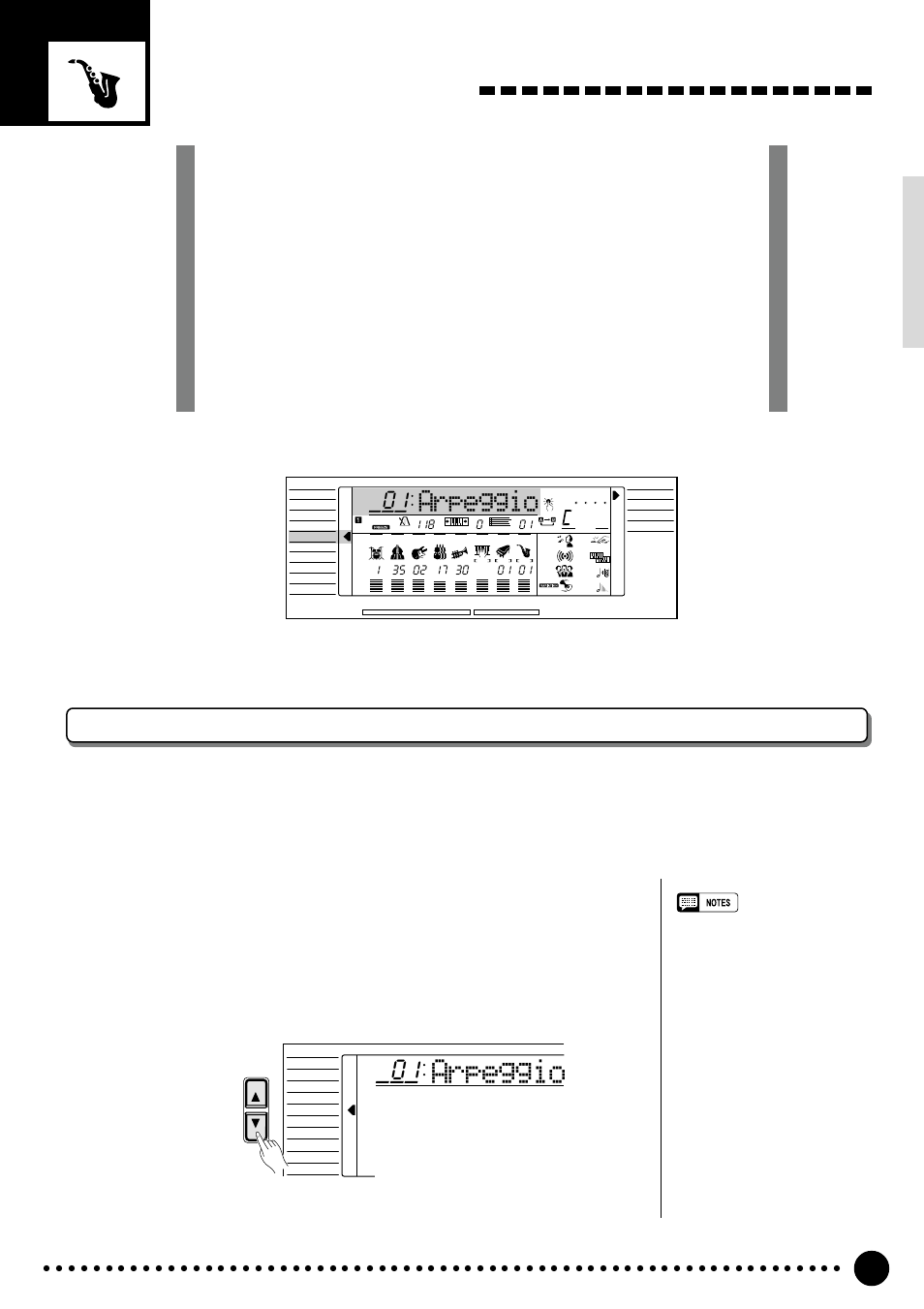 The multi pads, Arpeggio, Playing the multi pads | Select the multi pad function | Yamaha PSR-520 User Manual | Page 56 / 102