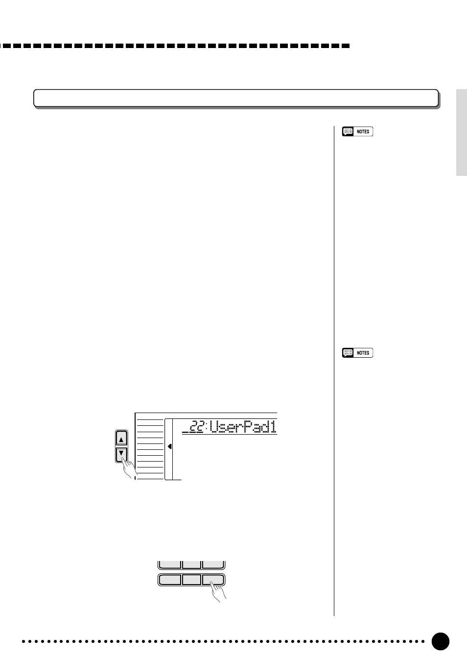 The multi pads, Recording the multi pads, Userpad1 | Select the multi pad function, Select a multi pad kit number | Yamaha PSR-520 User Manual | Page 58 / 102