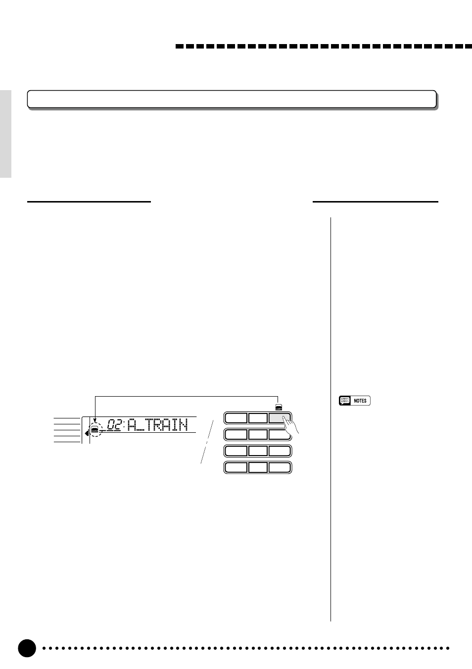 Using music cartridges cartridge songs, Aåtrain, Cartridge song playback | Select the song function, Select a cartridge song number, Start playback | Yamaha PSR-520 User Manual | Page 63 / 102