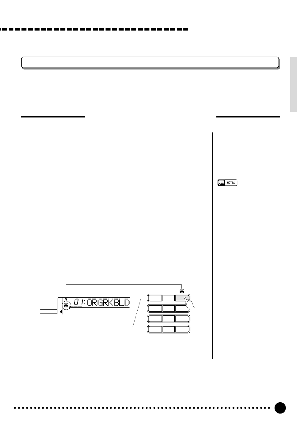 Orgrkbld, Selecting cartridge registration, Select and use a cartridge registration | Yamaha PSR-520 User Manual | Page 64 / 102