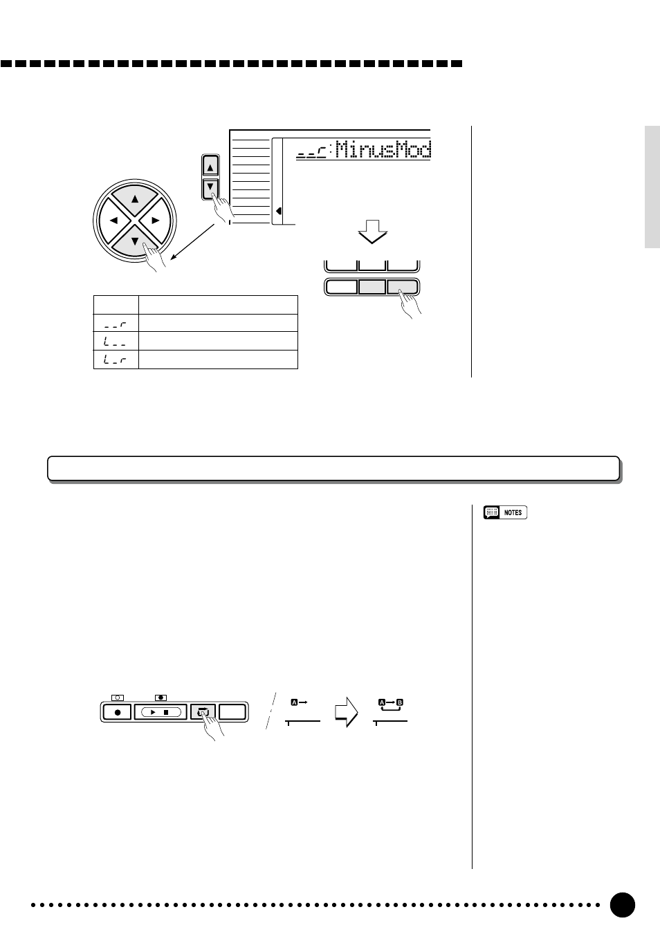 Practice features, Minusmod, Repeat play | Yamaha PSR-520 User Manual | Page 66 / 102