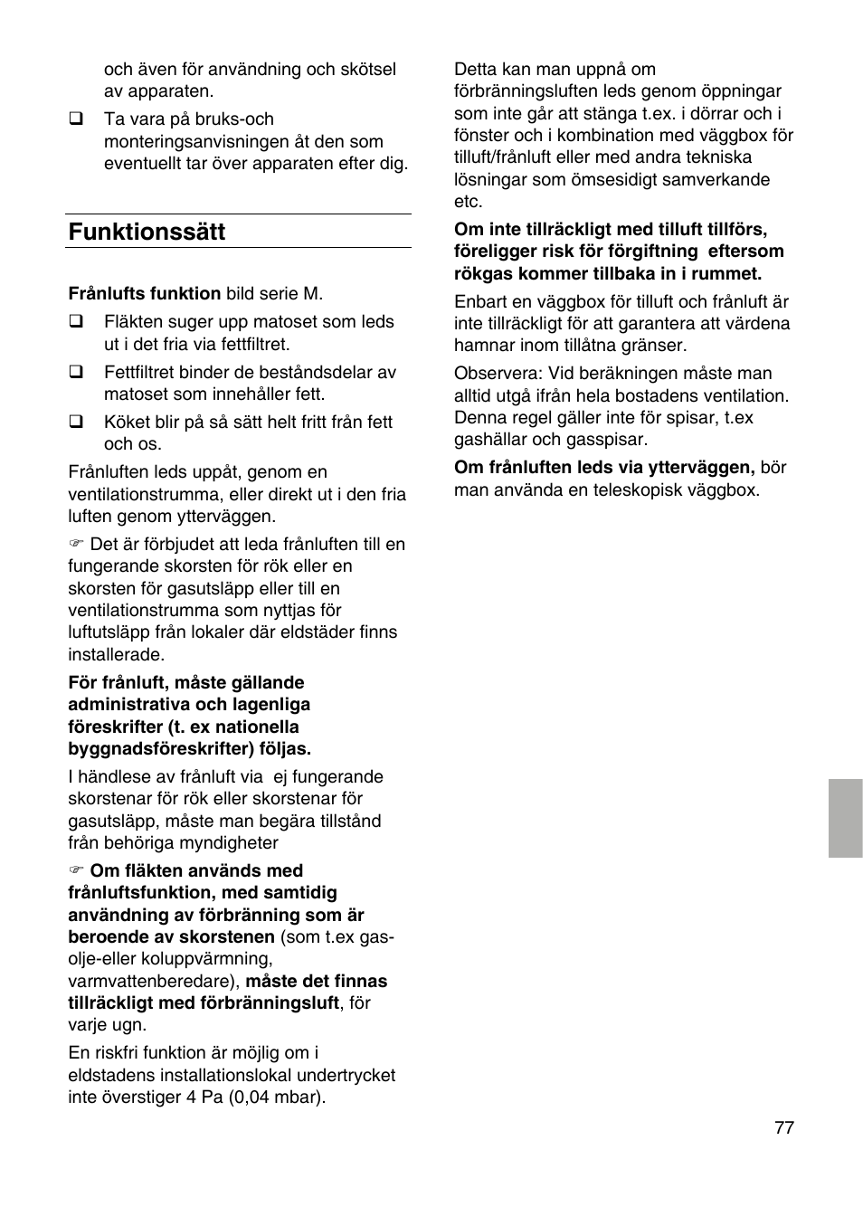 Funktionssätt | Bosch DID09T950 Edelstahl 90 cm breit Deckenlüftung User Manual | Page 77 / 124