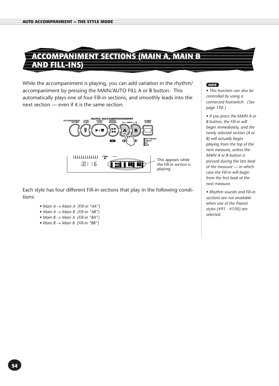 Yamaha PSR-340 User Manual | Page 54 / 128
