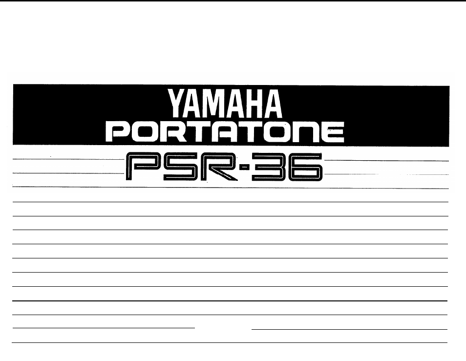 Yamaha PSR-36 User Manual | 28 pages