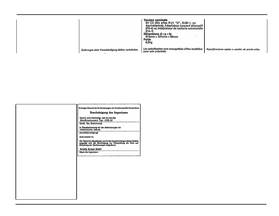 Yamaha PSR-36 User Manual | Page 26 / 28
