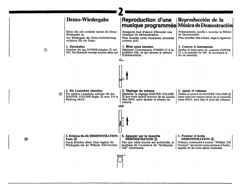 Playing back the demonstration, Music, Playing back the demonstration music | Yamaha PSR-36 User Manual | Page 5 / 28