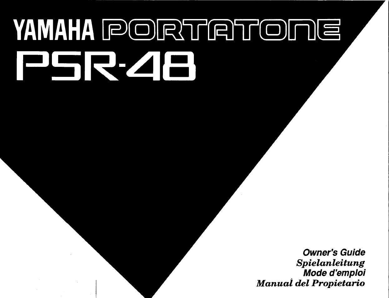 Yamaha PSR-48 User Manual | 45 pages