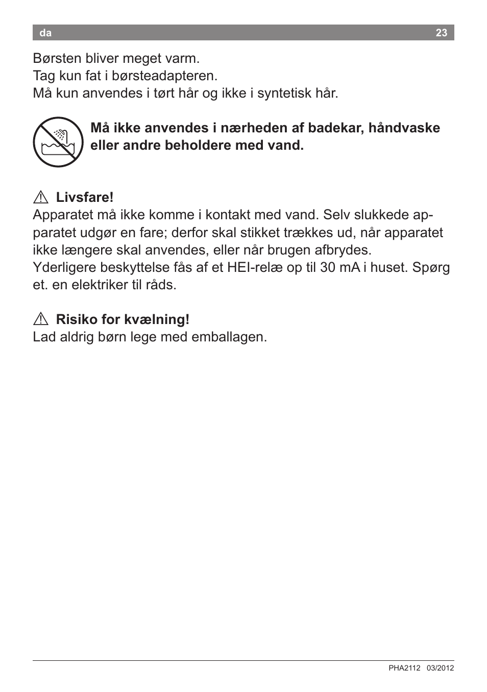 Bosch PHA2112 Warmluftstylingbürste PureStyle User Manual | Page 25 / 84