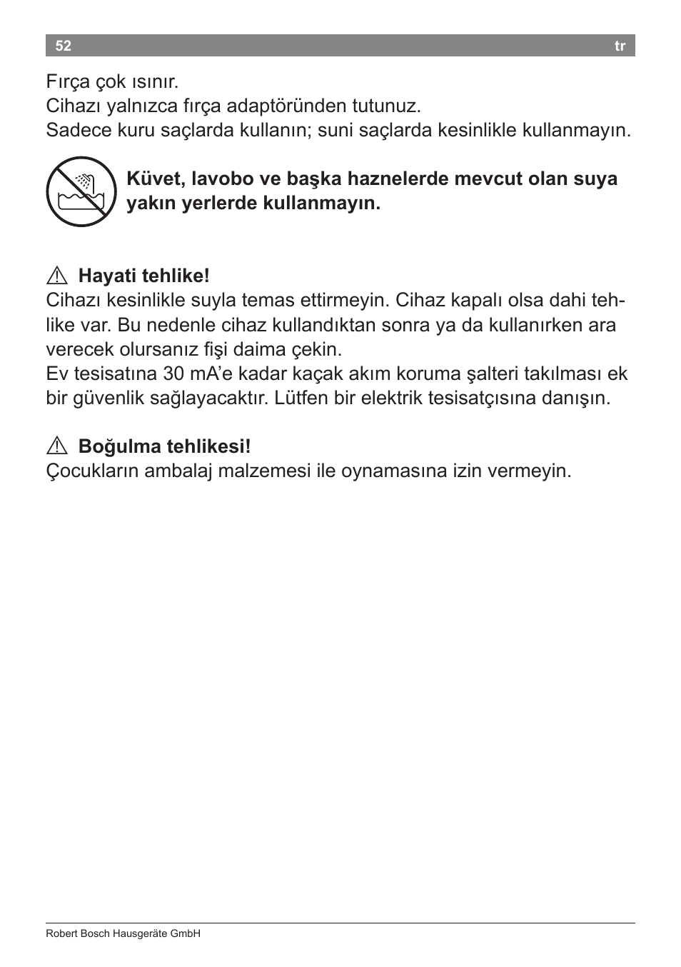Bosch PHA2112 Warmluftstylingbürste PureStyle User Manual | Page 54 / 84