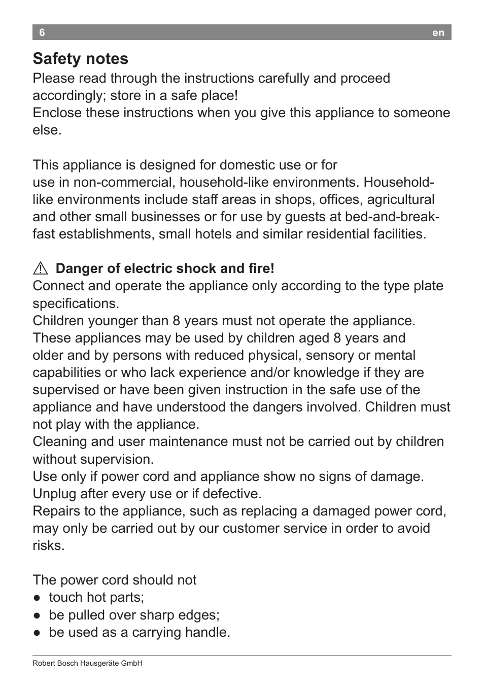 Bosch PHA2112 Warmluftstylingbürste PureStyle User Manual | Page 8 / 84