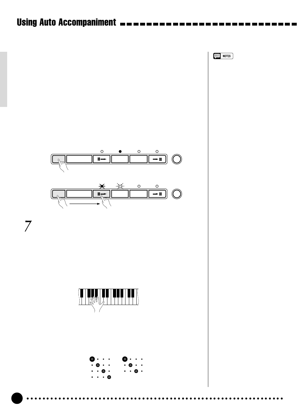 Using auto accompaniment | Yamaha PSR-320 User Manual | Page 27 / 73