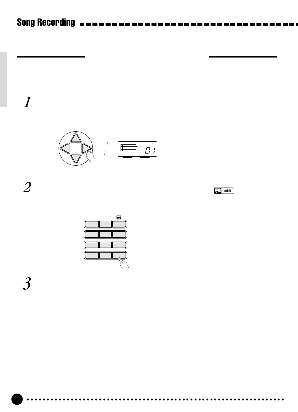 Song recording, Play from a specified measure, Enter the desired measure number | Select the measure parameter, Start playback | Yamaha PSR-320 User Manual | Page 41 / 73