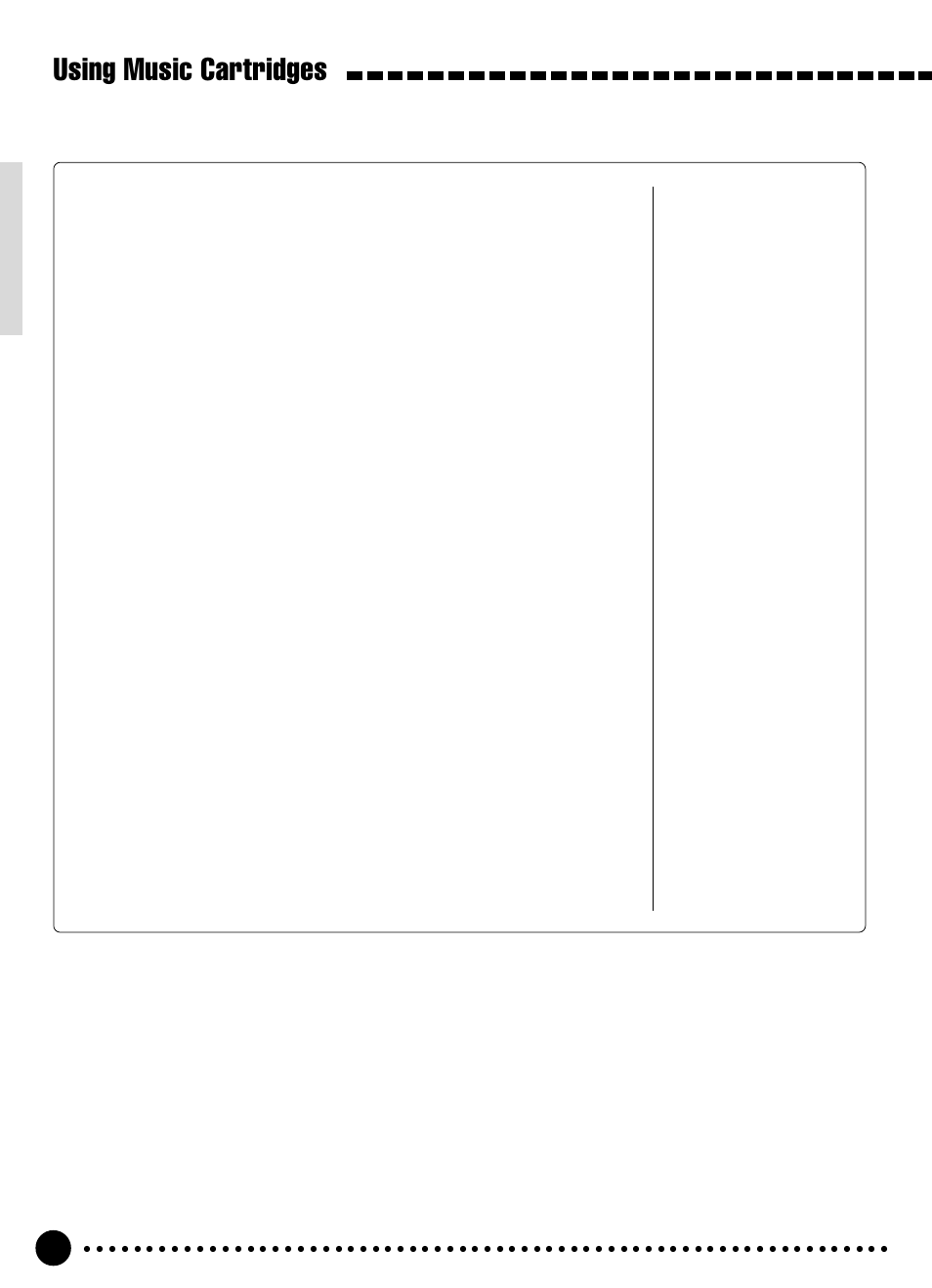 Using music cartridges | Yamaha PSR-320 User Manual | Page 47 / 73