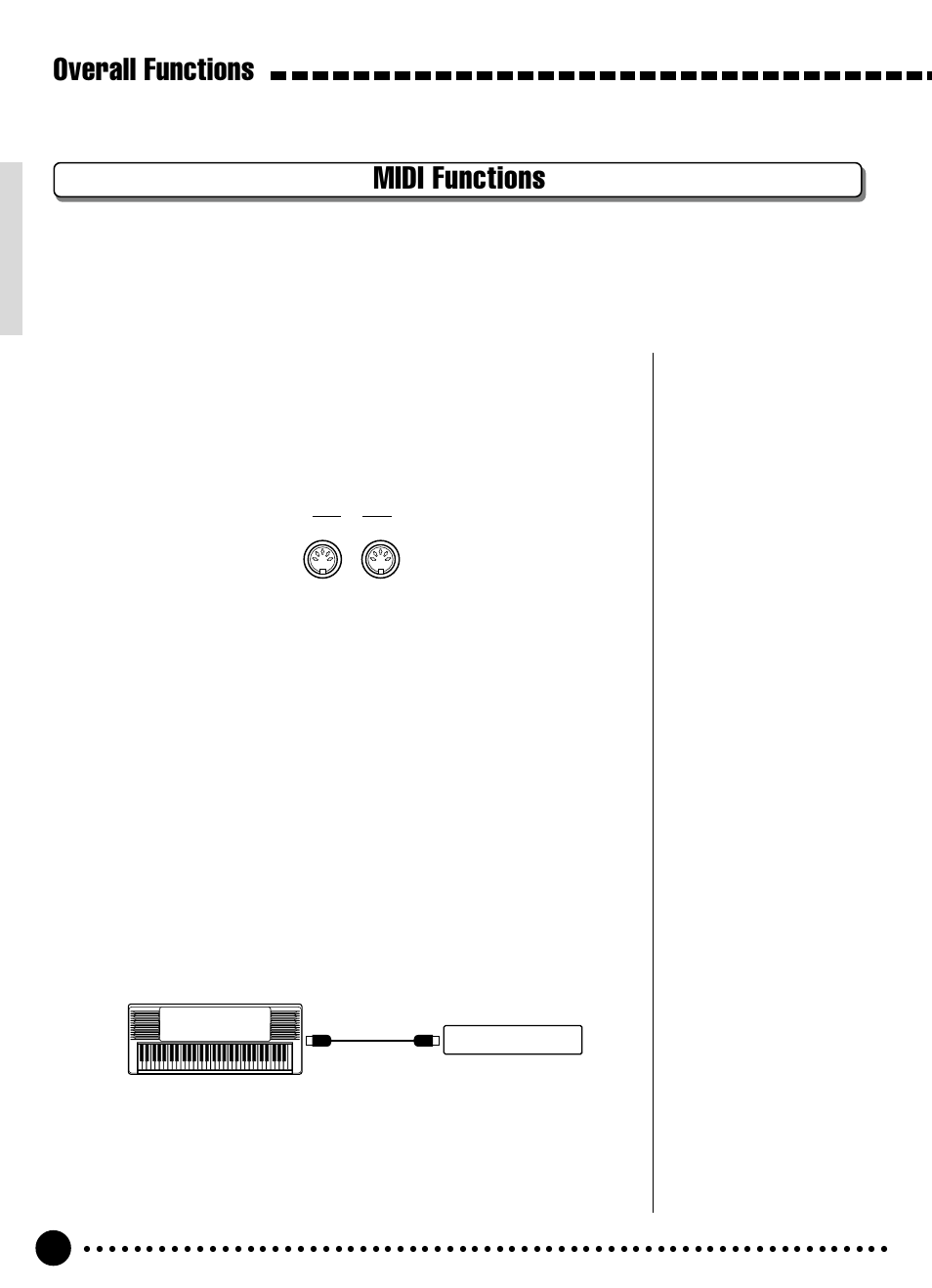 Overall functions midi functions | Yamaha PSR-320 User Manual | Page 57 / 73