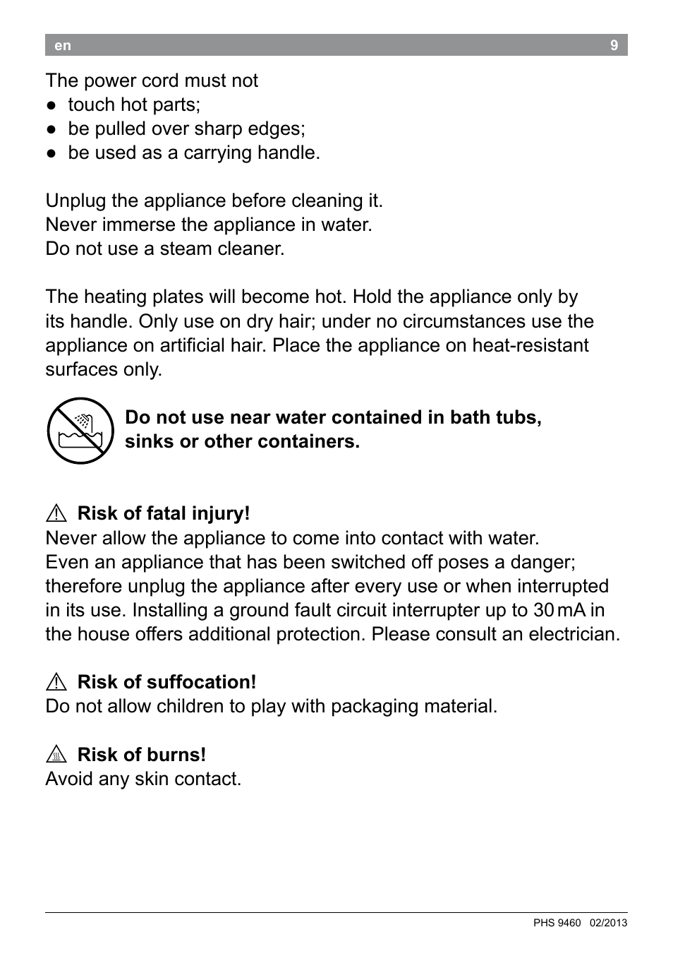 Bosch PHS9460 Haarglätter ProSalon SleekStylist User Manual | Page 11 / 116