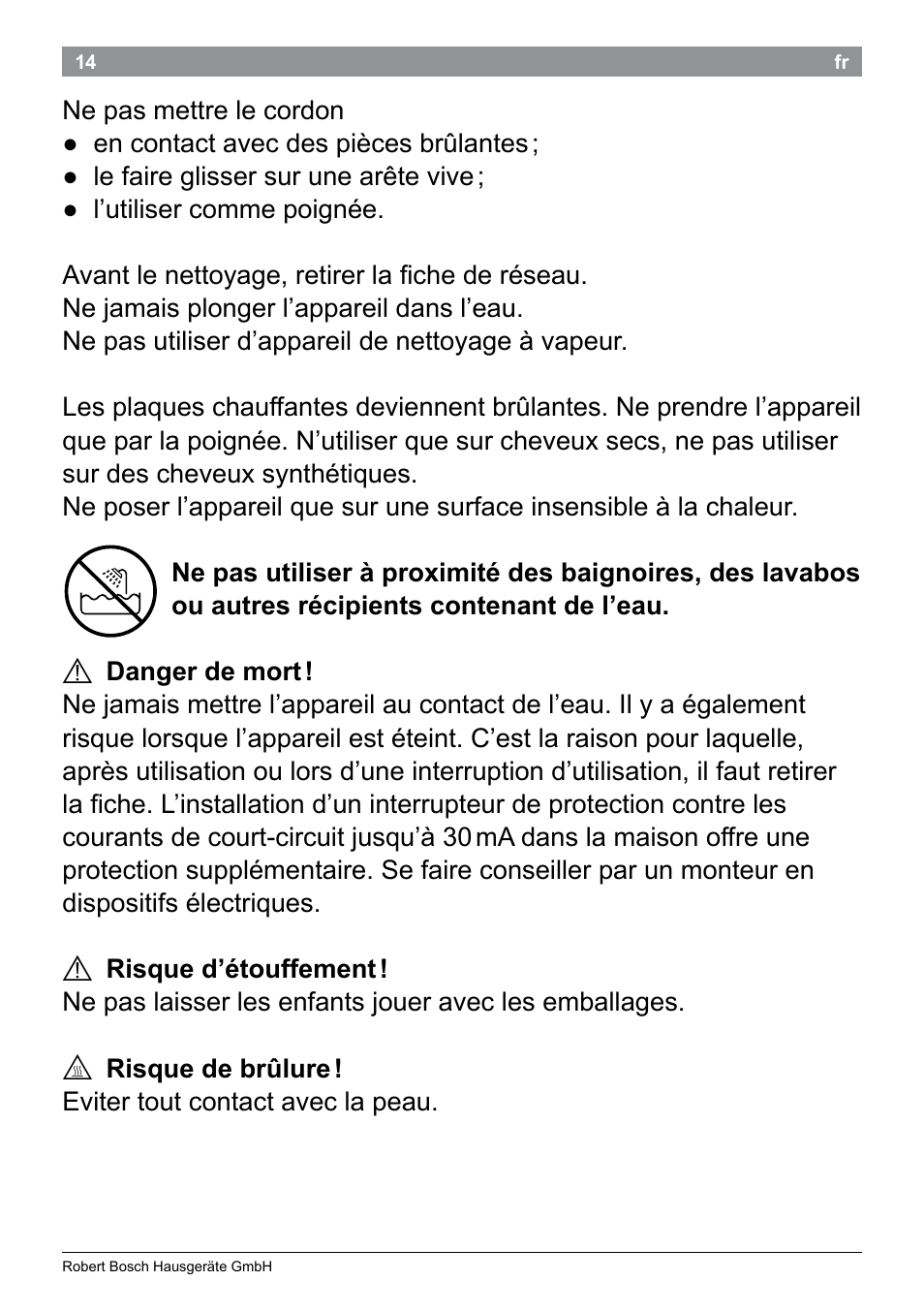 Bosch PHS9460 Haarglätter ProSalon SleekStylist User Manual | Page 16 / 116