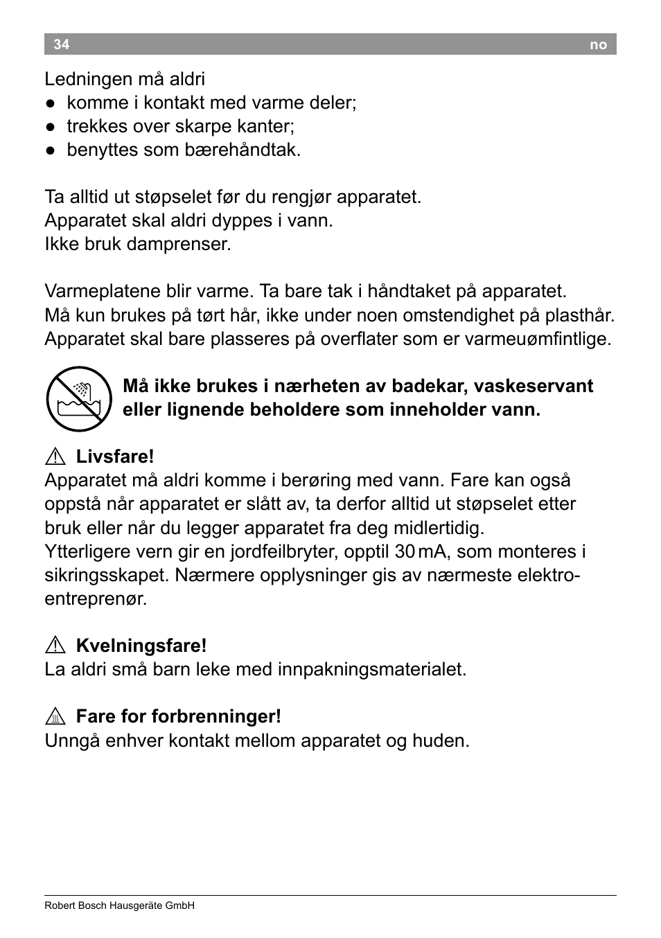 Bosch PHS9460 Haarglätter ProSalon SleekStylist User Manual | Page 36 / 116