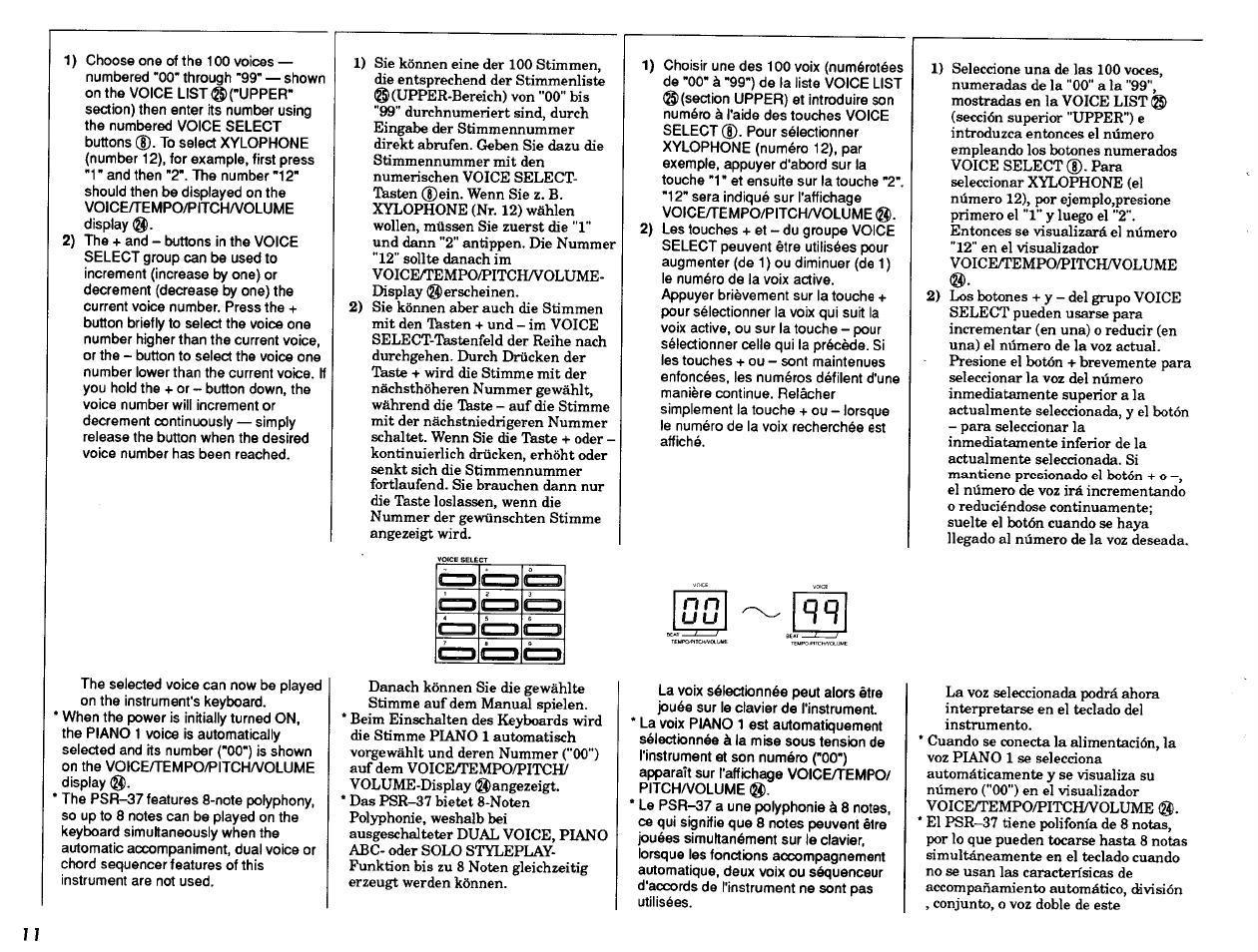 9il-э | Yamaha PSR-37 User Manual | Page 12 / 30