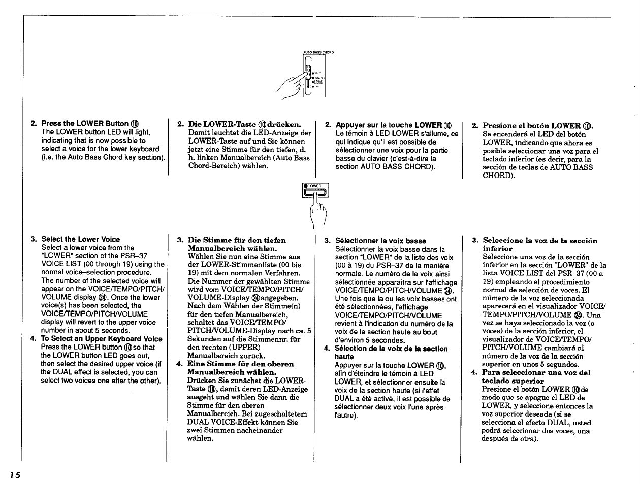 Yamaha PSR-37 User Manual | Page 16 / 30