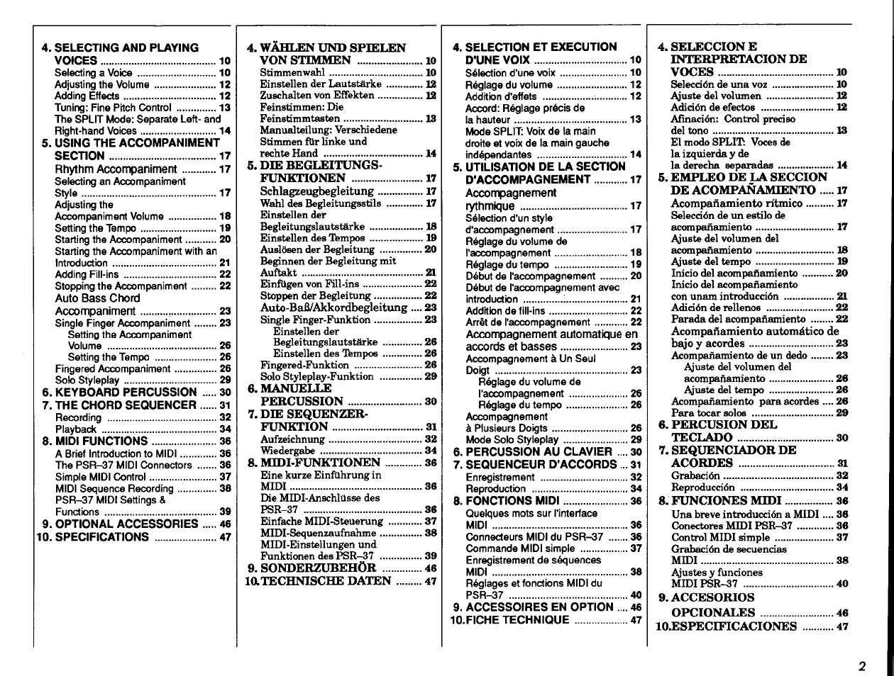 Yamaha PSR-37 User Manual | Page 3 / 30